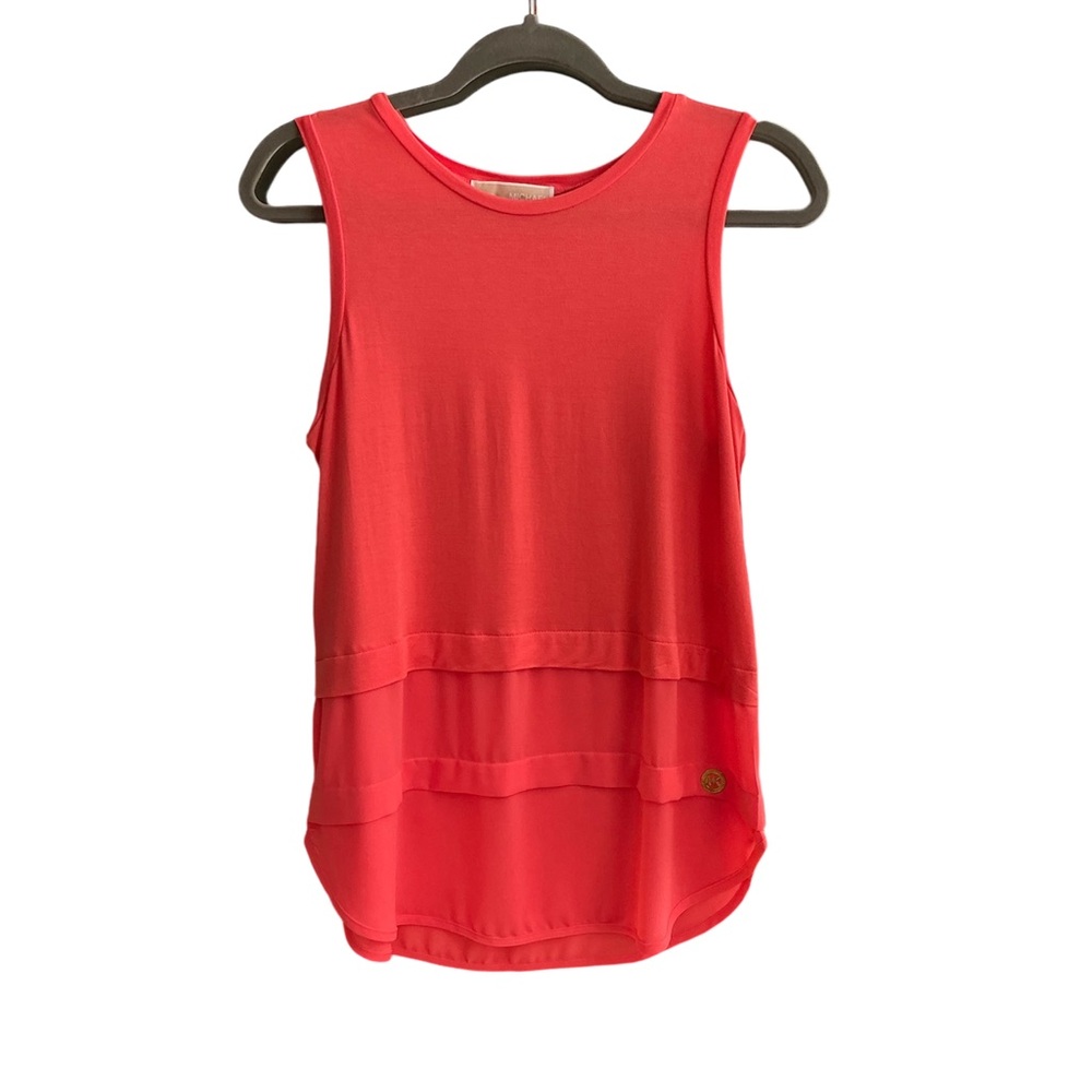 Salmon Coral Sleeveless Tunic Tank Top Michael Kors Size Small